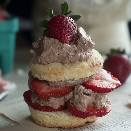 Strawberry Chocolate Shortcake - Recipe photo by thewhiteradish
