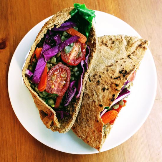 LENTIL PITA POCKETS - Recipe photo by mghthakkar