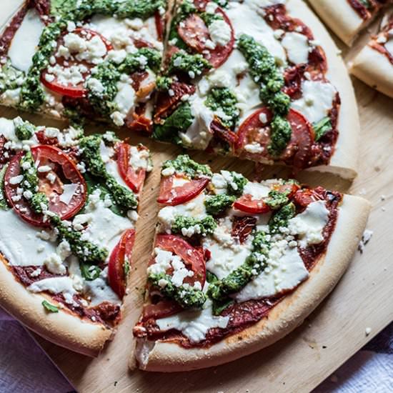 Gluten-Free Three Cheese Pizza - Recipe photo by lemonsandbasil