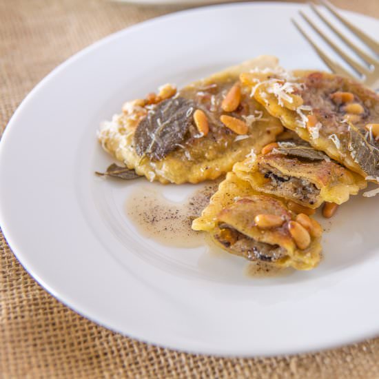 Mushroom Agnolotti Sage Brown Butte - Recipe photo by muttandchops