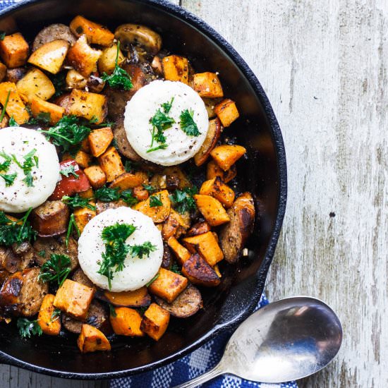 Sausage, Apple & Sweet Potato Hash - Recipe photo by thegreybell