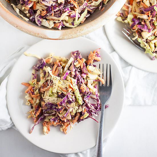 Light and Crunchy Coleslaw - Recipe photo by therusticfoodie