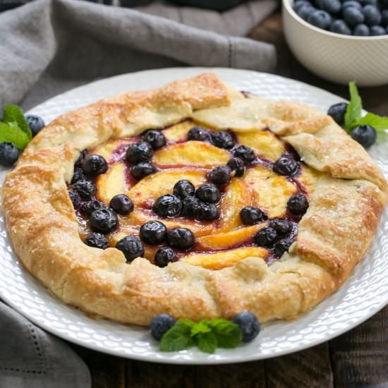 Peach Blueberry Galette - Recipe photo by thatskinnychickcanbake