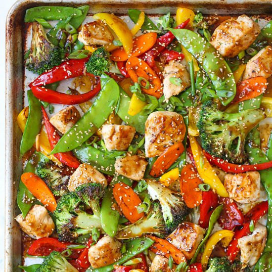 Sheet Pan Asian Stir Fry - Recipe photo by damndelicious