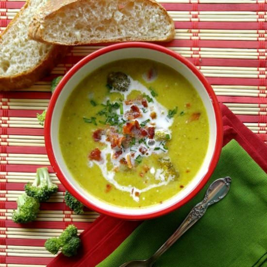 Curried Broccoli Soup – Slow Cooker - Recipe photo by thegardeningcook