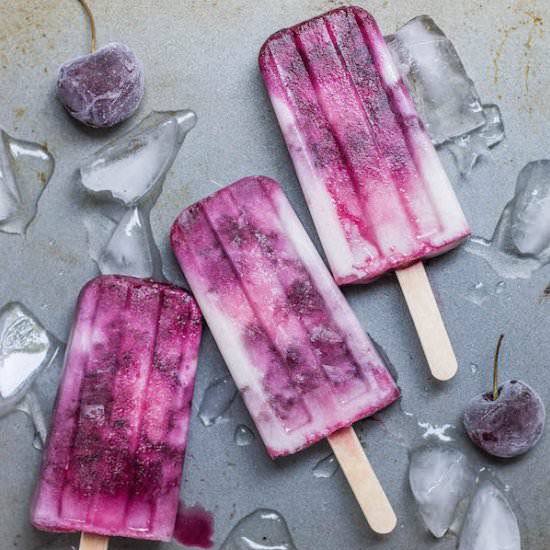 DF Cherry Vanilla Popsicles - Recipe photo by food by mars