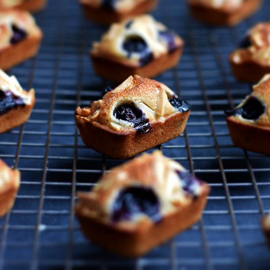 Blueberry Almond Financiers - Recipe photo by pardon your french