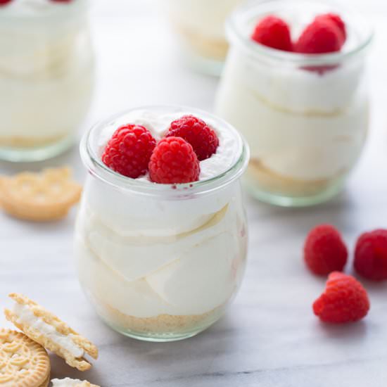 GF No-Bake Mini Cheesecakes - Recipe photo by meaningfuleats