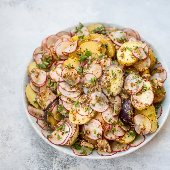Grainy Mustard Potato Salad - Recipe photo by saltandlavender