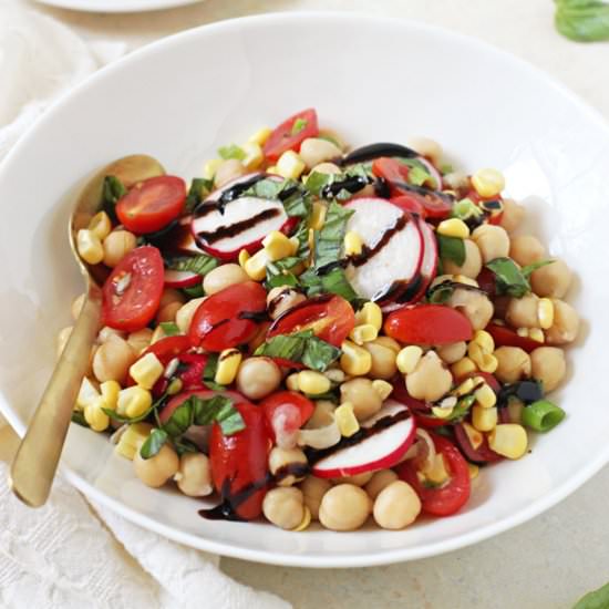Garden Veggie Chickpea Salad - Recipe photo by Cook Nourish Bliss