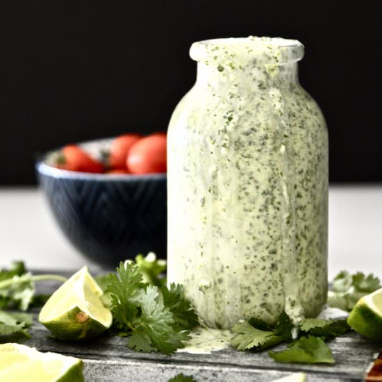 Whole 30 Cilantro Lime Dressing - Recipe photo by Pure and Simple Nourishment