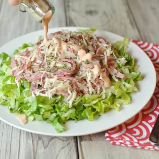 Reuben Chopped Salad - Recipe photo by Peace Love and Low Carb