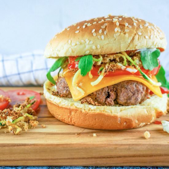 Fried Zoodle Cheeseburger - Recipe photo by loveandrisotto