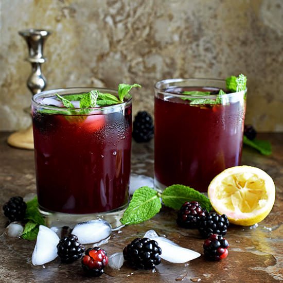 Blackberry Lemon Ginger Cooler - Recipe photo by pepperdelight