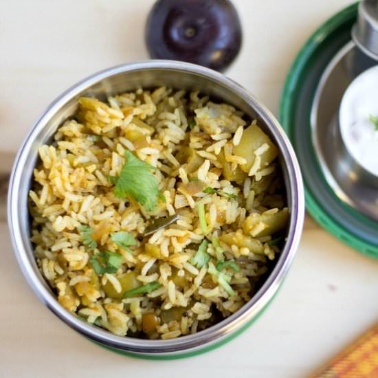 Ridgegourd Rice - Recipe photo by srividhya