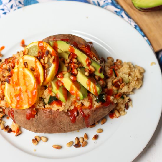 Baked Sweet Potato w/ Couscou - Recipe photo by Samieze