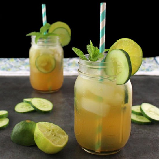 Cucumber-Lime Summer Shandy - Recipe photo by glueandglitter
