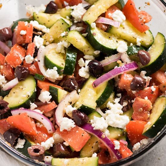 Greek Cucumber Salad - Recipe photo by TheSaltyMarshmallow