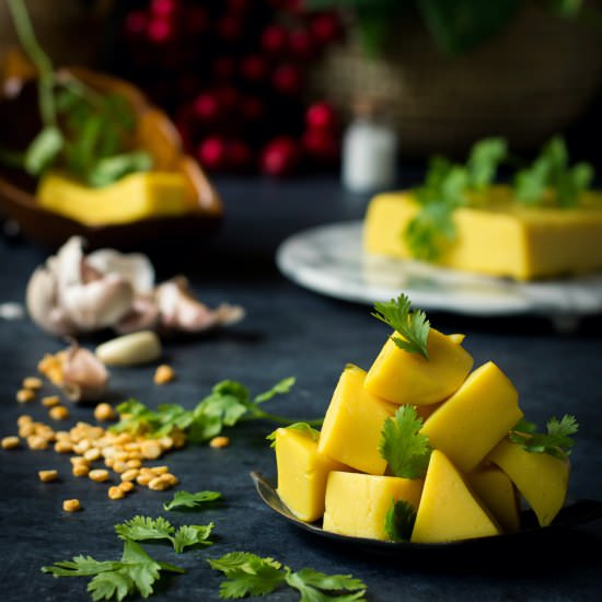 Burmese Chickpea Tofu - Recipe photo by loveisinmytummy