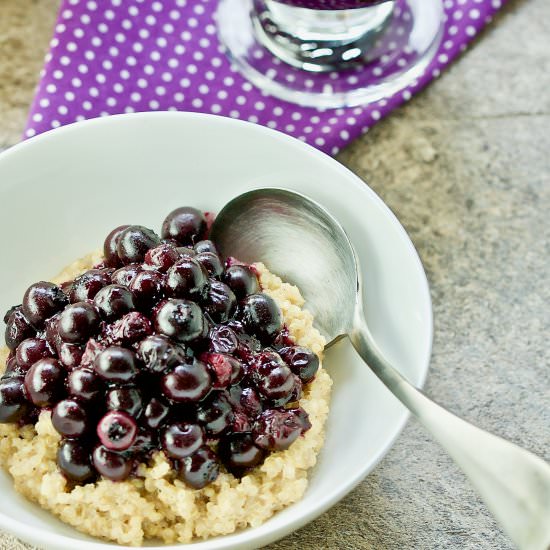 Roasted Blueberry Quinoa Breakfast - Recipe photo by Homemade and Yummy