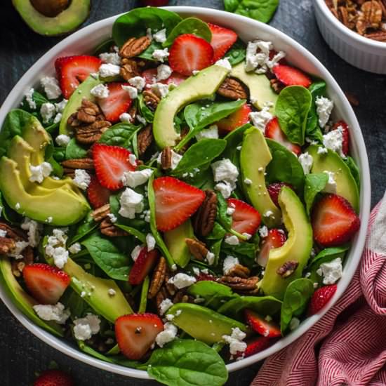 Strawberry Avocado Spinach Salad - Recipe photo by MorganHosttheToast