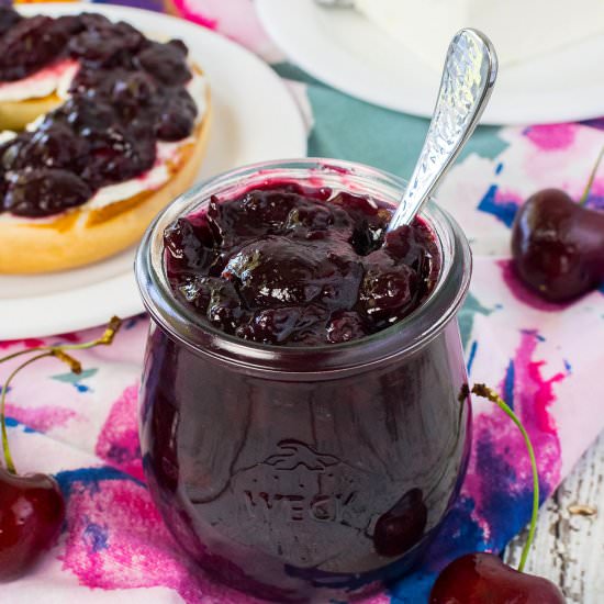 Small Batch Cherry Preserves - Recipe photo by FoodFanatical