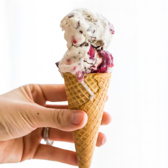 Cherry Chocolate Chip Ice Cream - Recipe photo by 40aprons