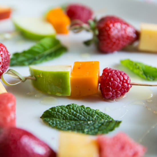 Cheese and Fruit Skewers - Recipe photo by culinaryhill