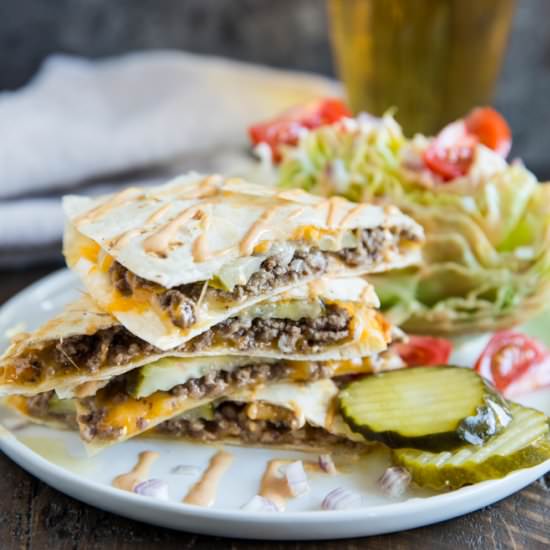 Cheeseburger Quesadilla - Recipe photo by culinaryhill