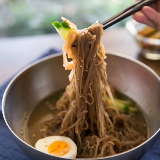 Instant Mul Naengmyun - Recipe photo by MyKoreanKitchen