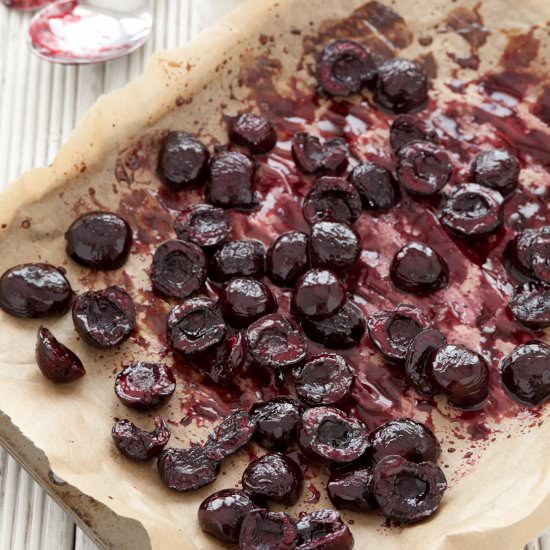 Balsamic Roasted Cherries - Recipe photo by littlesugarsnaps