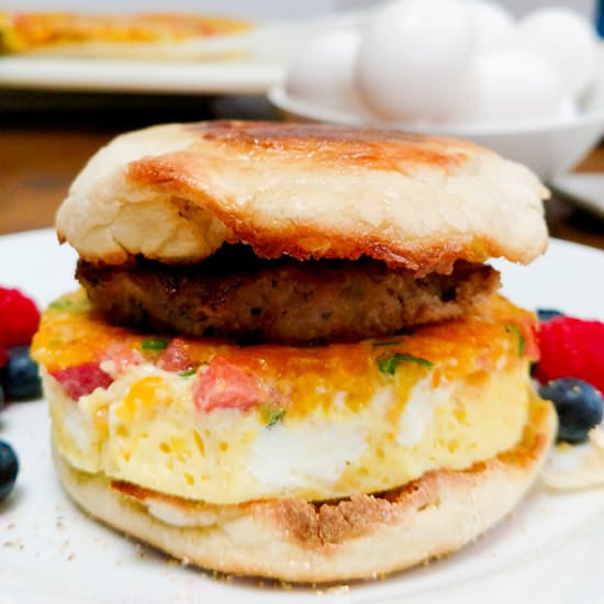 Make Ahead Breakfast Sandwiches - Recipe photo by On The Go Bites