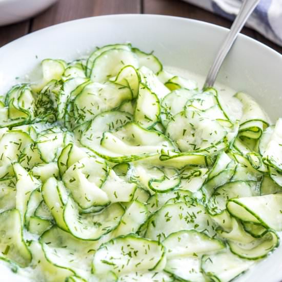 German Cucumber Salad - Recipe photo by platedcravings