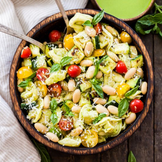 Zucchini Tomato Tortellini Salad - Recipe photo by Recipe Runner