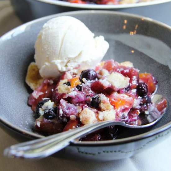 Nectarine & Blueberry Cobbler - Recipe photo by sumptuousliving