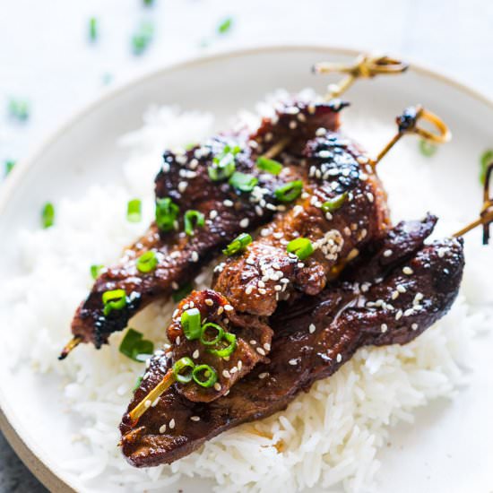 Beef Yakitori - Recipe photo by ezpzmealz