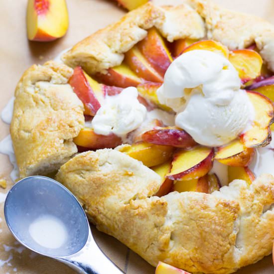 Rustic Peach Galette - Recipe photo by Veronikas Kitchen