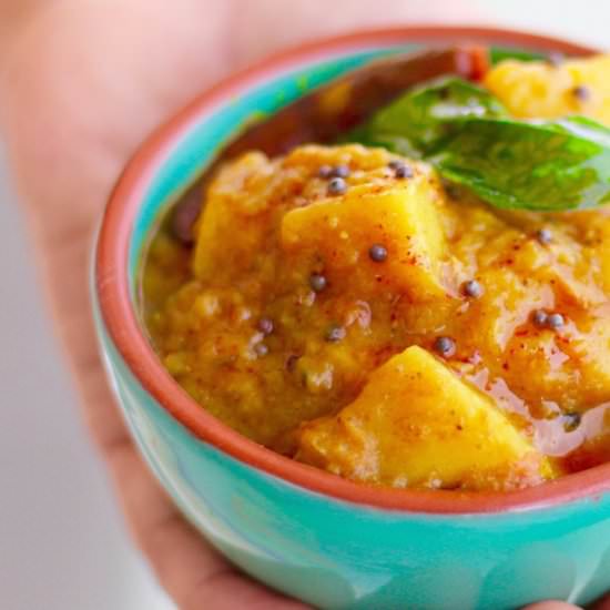 Coconut milk Potato Curry - Recipe photo by MyWeekendKitchen