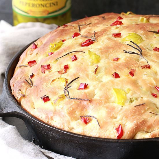 Peperoncini Focaccia Bread - Recipe photo by cookingcarnival