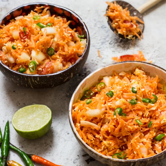 Sri Lankan Carrot Salad - Recipe photo by thebellephant