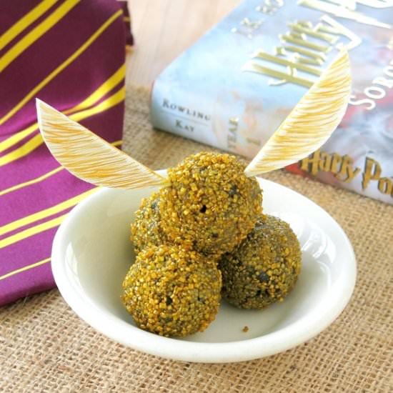 Harry Potter Golden Snitch Truffles - Recipe photo by DinnerMom