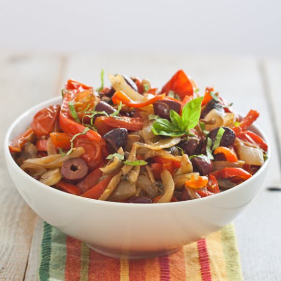 Whole30 Mediterranean Vegetables - Recipe photo by What A Girl Eats