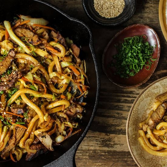 Maple Curry Yaki Udon - Recipe photo by pupswithchopsticks