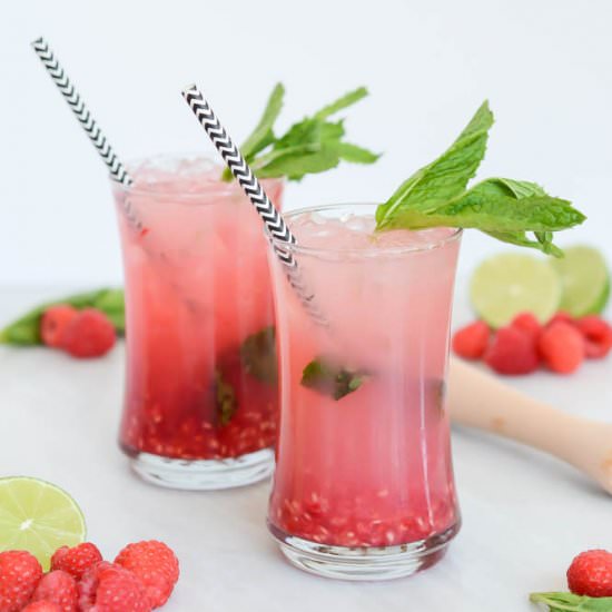Fresh Raspberry Mint Limeade - Recipe photo by robinterry1