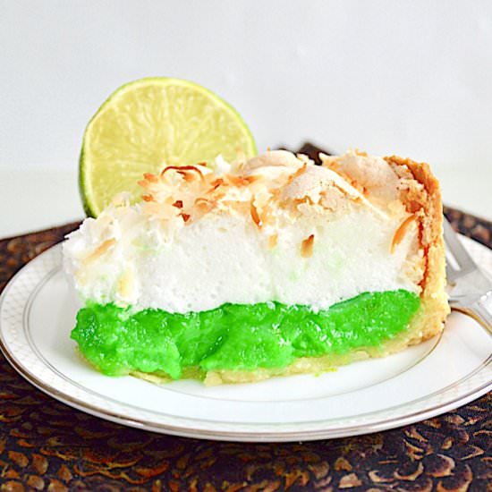 Coconut Lime Meringue Pie - Recipe photo by jeanieandluluskitchen
