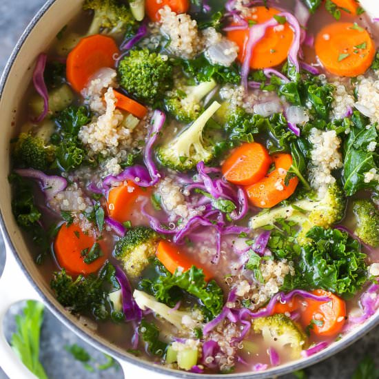 Superfood Quinoa Soup - Recipe photo by damndelicious