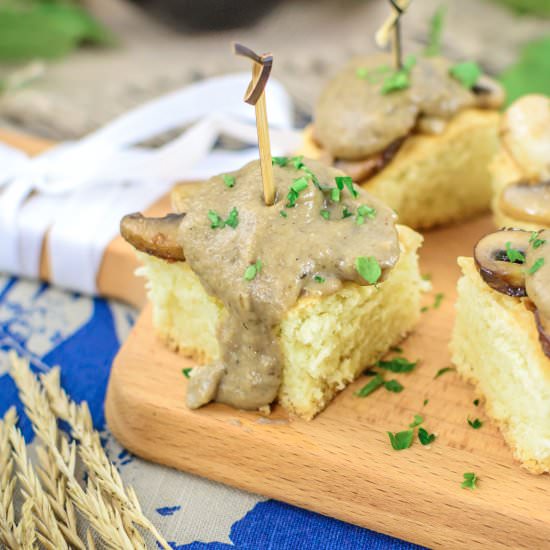 Mushroom & Bannock Bites - Recipe photo by pepperspennies