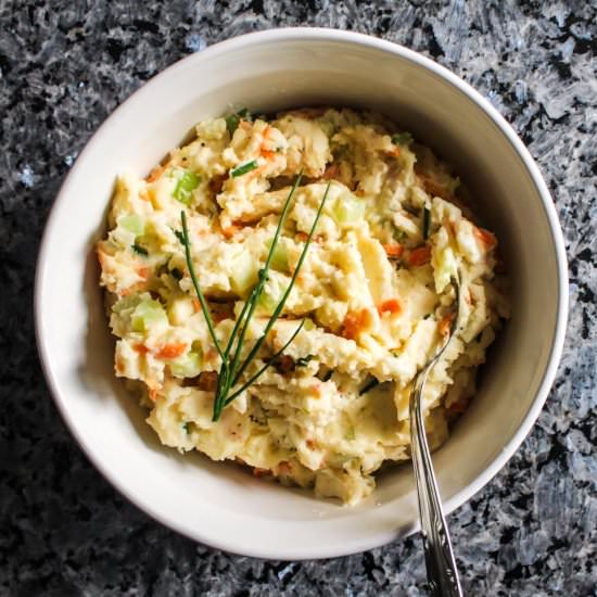 Traditional Mashed Potato Salad - Recipe photo by Lisa G Cooks