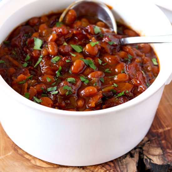 Baked Beans with Bacon - Recipe photo by Lemon blossoms