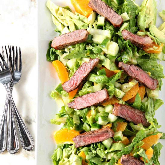 Whole30 Steak Salad - Recipe photo by thespeckledpalate